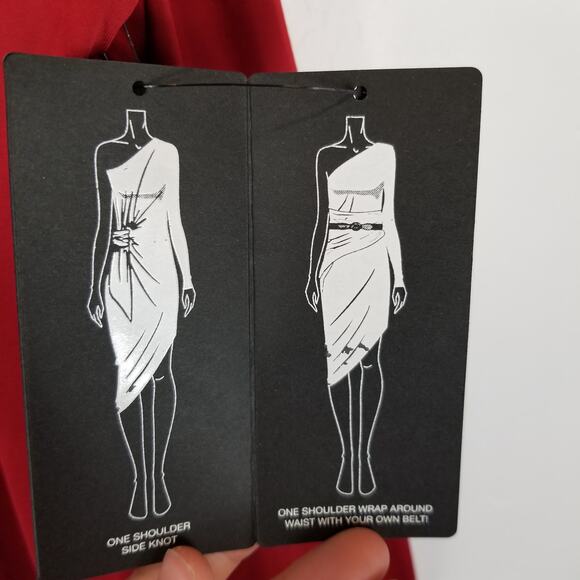 Coldesina NWT Jenny Convertible Asymmetrical Dress Stretchy Red 5 Ways Size 1X - Picture 6 of 9